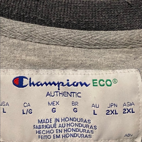 Men’s Champion Eco Authentic Grey Sweater. - Picture 4 of 5